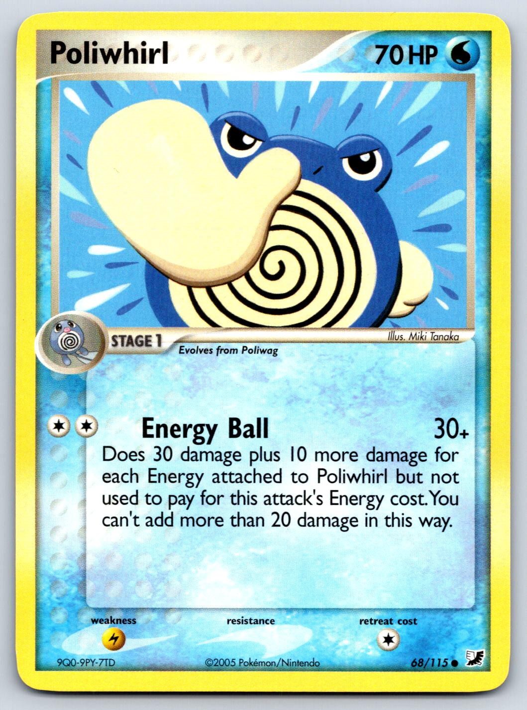 Poliwhirl Unseen Forces 68/115 Pokemon Card NM