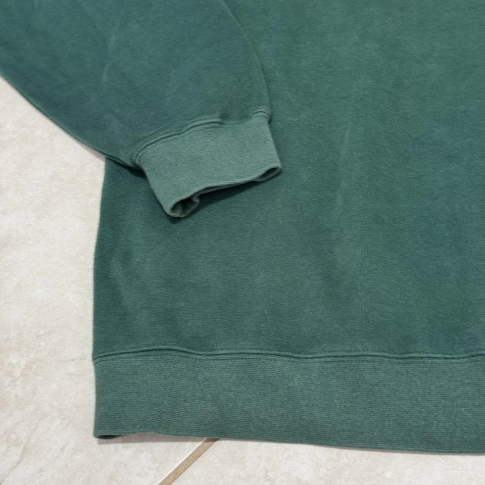 Greg Norman Sweatshirt Mens 2XL Green Cotton Crewneck Shark Logo Golf Pullover - Image 4 of 4