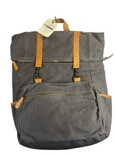 Hearth & Hand Magnolia Backpack Bag Travel Gray Weathered Waxed Canvas NEW NWT
