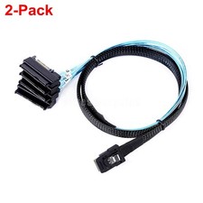 2x 36P Mini SAS SFF-8087 Host to 4 SFF-8482 Target SAS Hard Disk and SATA Cable