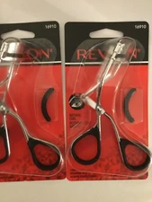 5 X  Revlon Eyelash Curler Natural Curl Lash Look 16910 Silicone Handle w/Chrome