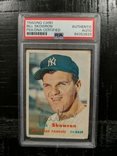 1957 Topps Bill Skowron PSA/DNA Signed Autographed Card Certified Yankees