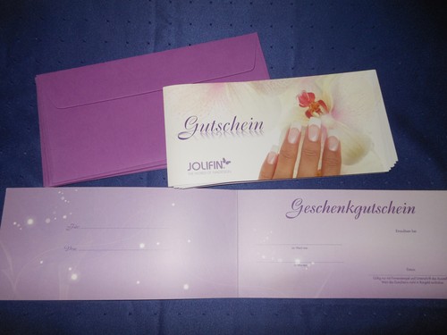 Gutscheinblock mit Umschlägen