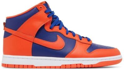Nike Dunks Classic High Top Size 9 Orange Deep Blue