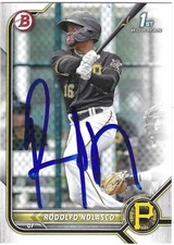 RODOLFO NOLASCO SIGNED 2022 BOWMAN BASEBALL CARD PITTSBURGH PIRATES #BP-69