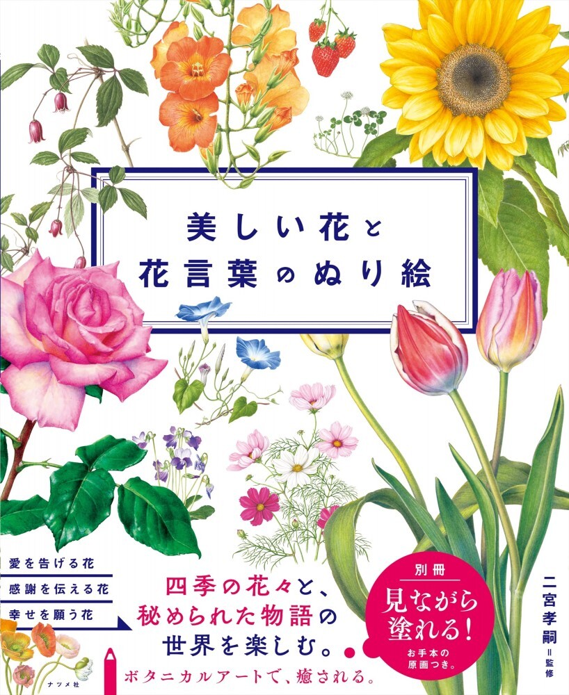 Beautiful Flowers And Flower Language Coloring Mook Japanese Book Ebay