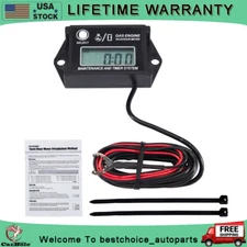 For Lawn Mower Digital Hour Meter Tachometer Maintenance Reminder User Shutdown