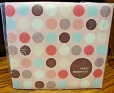 S.E.I. SWEET MEMORIES Scrapbook Keepsake Album 20 Clear Pages-Colorful Dots   L5