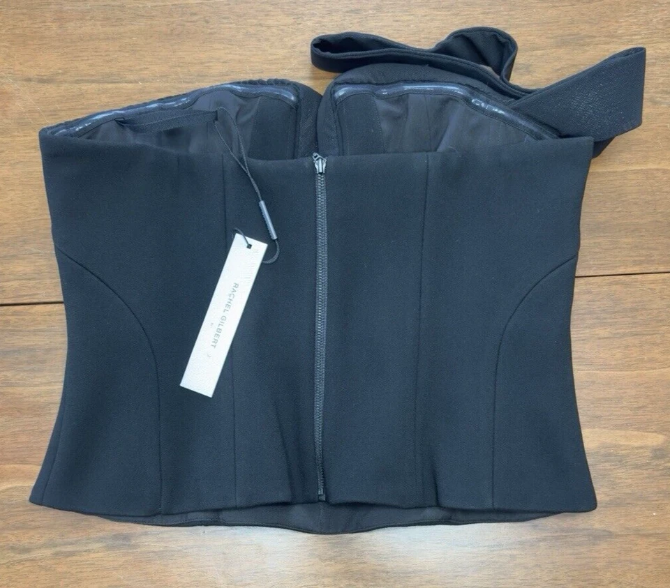 Blusa para mujer Rachel Gilbert Wilder Top talla EE. UU. Talla 8 (M) Negro $715 Foto 4 de 4