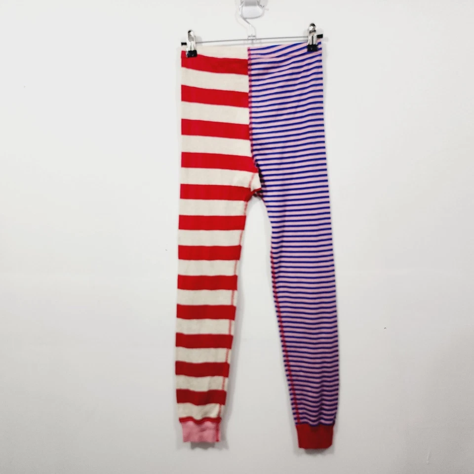 Pijama Hanna Andersson Niñas Talla 10 Rosa Azul Rojo Rayas Parches Largos Arco Iris Foto 2 de 4