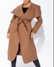 Maxi Length Oversized Belted Waterfall Coat
