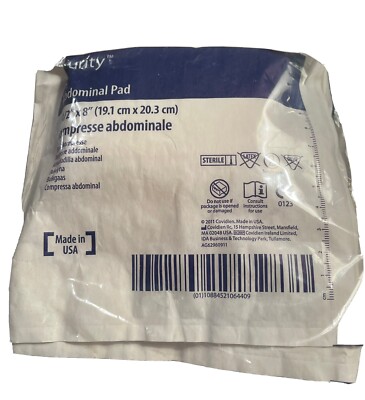 Curity Abdominal Pad Fluff 7-1/2 X 8'' 9192A - Pack of 5