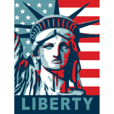 Freiheitsstatue Amerikanische Ikone Kunstdruck Leinwand Premium Wanddeko Poster