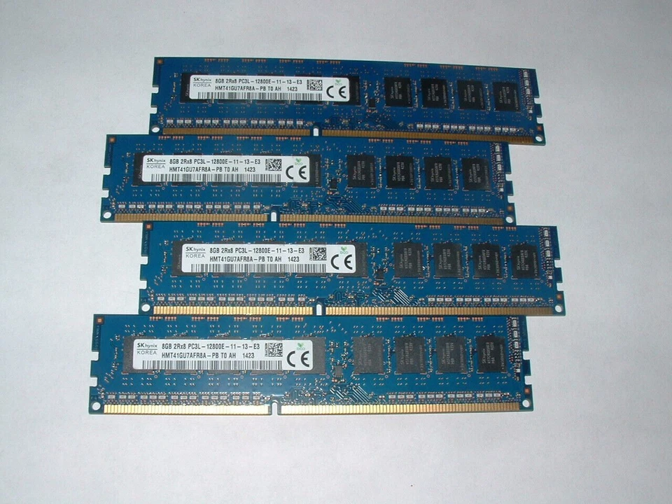 32GB (4x 8GB) PC3L-12800E DDR3-1600MHz 2Rx8 ECC Hynix HMT41GU7AFR8A-PB - Image 2 of 2