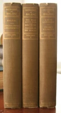 HONORE DE BALZAC Volume I, V, VI Review of Reviews Co. Antique Book Set 3 Vols.