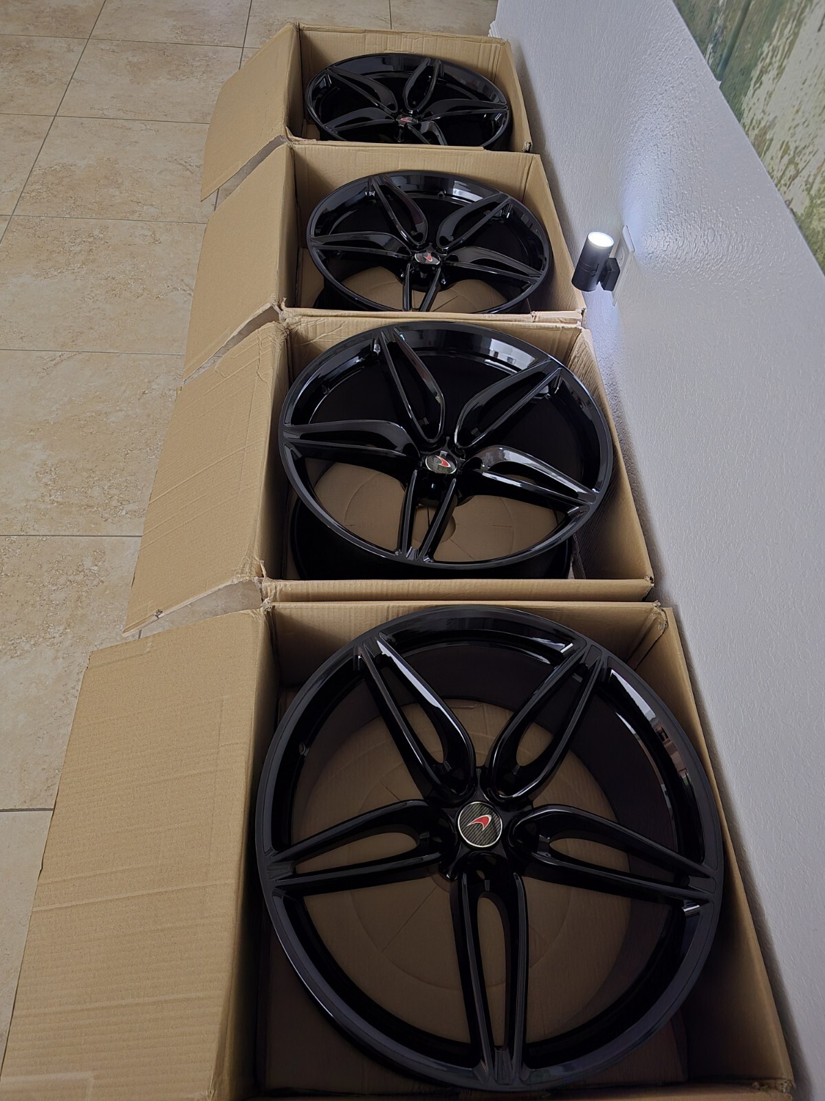 Mclaren 570 Rims/Wheels.  Freshly Powder Coated And Ceramic Coated 