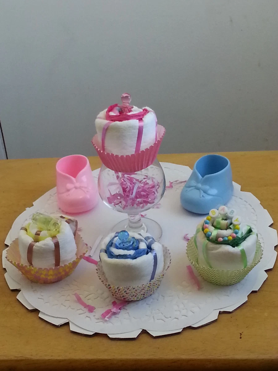 Diaper cupcakes for baby best sale showers