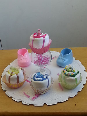 Diaper Cupcake Centerpiece Baby Shower Favors Gift Boy Girls