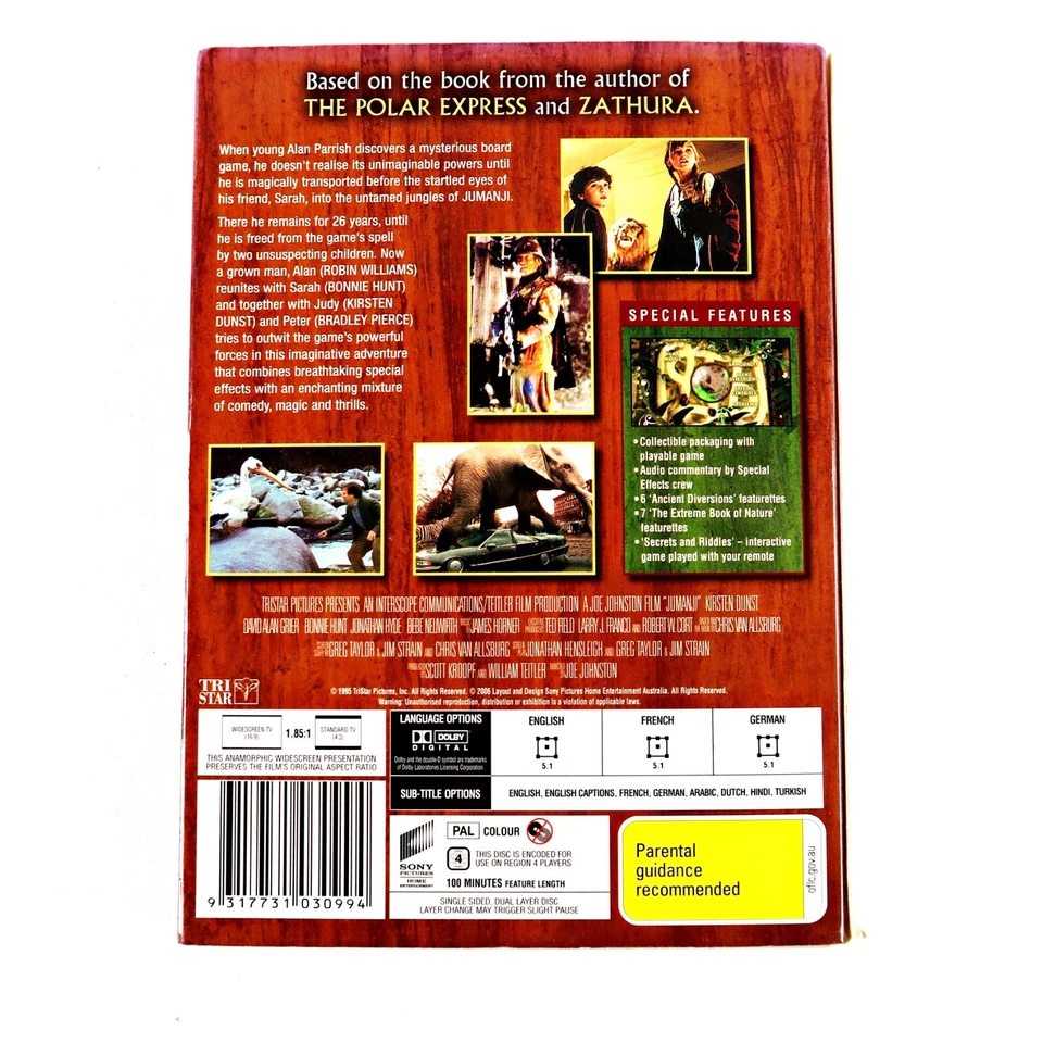 Cardinal Jumanji Travel 2017 juego de mesa completo + DVD de lujo Foto 4 de 4