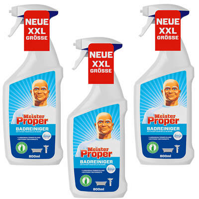 3x 800ml Meister Proper Badreiniger Febreze Reinigungsmittel Mr. langer Glanz