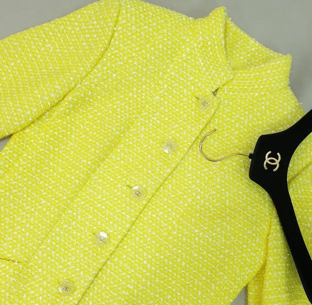 CHANEL シャネル カジュアルジャケット 38(S位) 4100125J0047 NWOT Chanel 19S Yellow Tweed Jacket Sz.38 | eBay