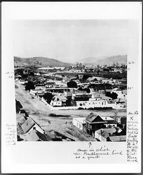 Sonora Town showing the first settlement Los Angeles detail 1 Cali - Old Photo