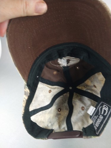 MOSSY OAK HAT Duck Canvas LOGO OUT CAP CAMO SPELL CANVAS BUCKLE STRAP - Picture 7 of 8