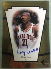 Cory Carr Texas Tech Upperdeck Sp Autograph Rookie Basketball Card Bob Knight Rc