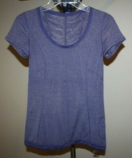 Womens Lululemon Run Dash Heathered Purple T-Shirt Size 4