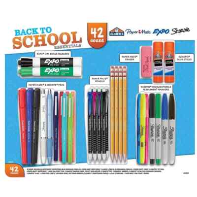 Back to School Essentials Elmer's PaperMate Expo Sharpie, 42 Count