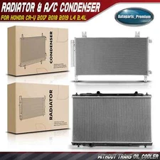 Aluminum Radiator & AC Condenser Cooling Kit for Honda CR-V 2017-2019 L4 2.4L