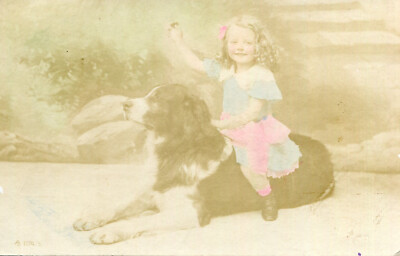 Pretty girl climbing dog rider way with horse Written in Cozes