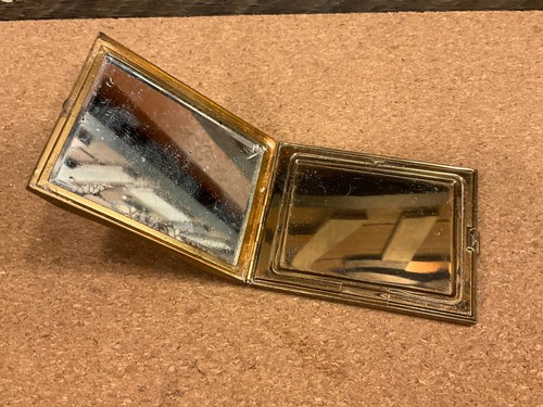 1920er Japan inspiriert Made in USA PUDER KOMPAKT schweres MESSING - Bild 15 von 17