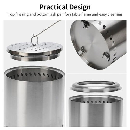 Smokeless Fire Pits for Outside Portable Fire Pit Small Firepit for RV Use L0L1 - Picture 9 of 12