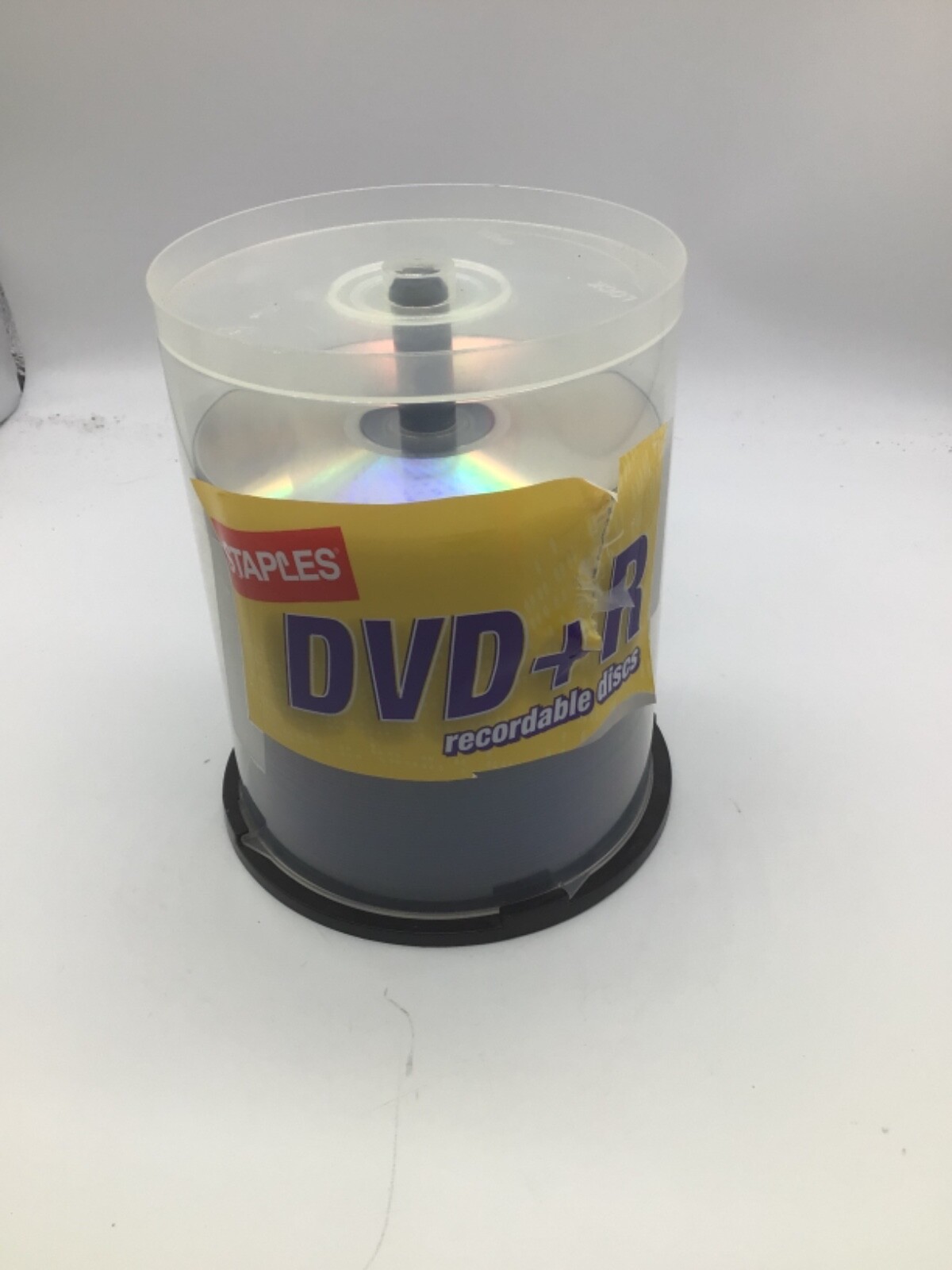 Open Box of 88 Staples DVD+R Recordable Discs 16x Speed; 120 minutes; 4