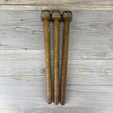 Vintage 10” Weaving Bobbins-Lot Of 3