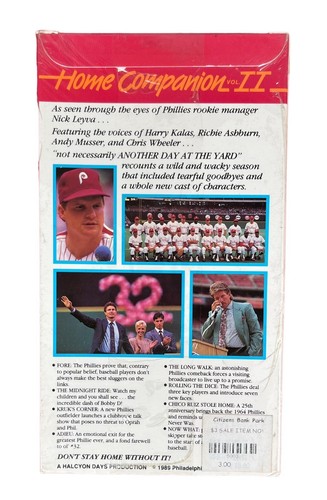 Vintage 1989 Philadelphia Phillies Home Companion Sealed New VHS Kalas Ashburn - Picture 3 of 3