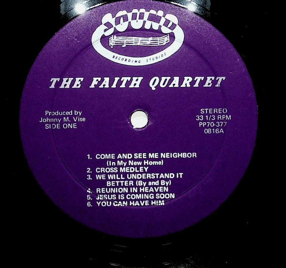 Anniston Alabama Faith Quartet Come & See Me Neighbor Gospel Vinyl LP Record VG+ Foto 4 de 4