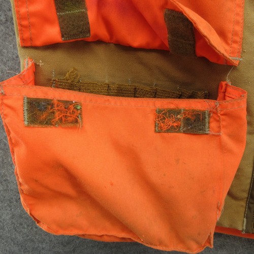 VTG Carhartt Vest Mens Large Brown Orange VU250 Hunting Game Bag Distressed 90s - Picture 13 of 24