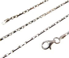 1.6MM Solid 925 Sterling Silver Italian HESHE 06 Chain Necklace Made In Italy