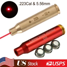 Red Laser 223REM Bore Sighter Sight Cartridge .223 Cal & 5.56mm Dot Boresighter