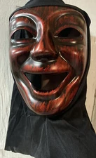 Anonymous mask with hood Halloween Hooded Mask Rustic finish