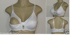 34-46 B,C,D,DD Maternity Breastfeeding Wire Free WHITE Nursing BRA True Size