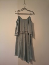 REISS (UK) - Sage Green Fit & Flare Dress UK12 (AU12) - Elegant Work/Occasion ✅
