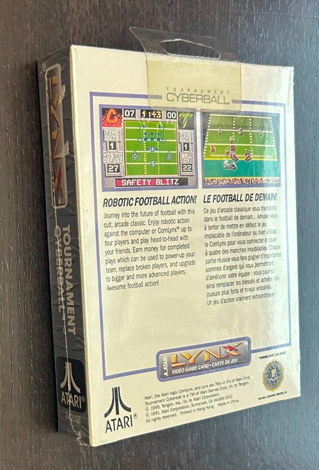 TOURNAMENT CYBERBALL (1992 Atari Lynx Video Game) -- Factory Sealed / Hang Tab - Image 2 of 4