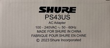 NEW Shure PS43US AC Adapter 15V 600mA Power Supply for BLX, GLX-D, PGX, PG, SLX