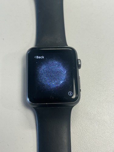 Apple Watch 7000 Series 42MM Aluminum Case Composite Black Band M/L Locked *Read - Zdjęcie 7 z 8