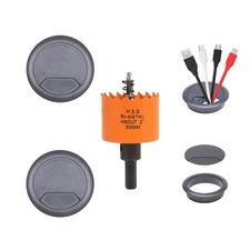 Desk Grommet 2 inch with Hole Saw Desk Cord Hole Cover Grommet for Cables 2 PC