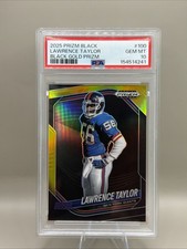 2025 Prizm Black - Lawrence Taylor Black Gold Prizm /5 PSA 10 Giants!