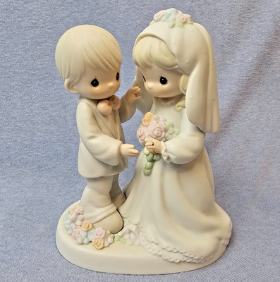 Precious Moments I Give you My Love Forever True 129100 Bride Groom Cake Topper
